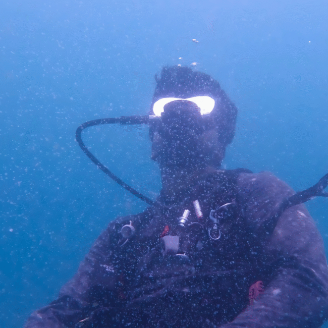 Scuba diving in Varkala.